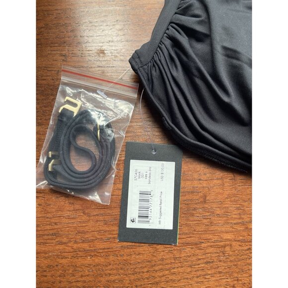 Kate Spade Designer Black Rosette Bandeau Bikini Top Womens Size S NWT Resort - Picture 4 of 9